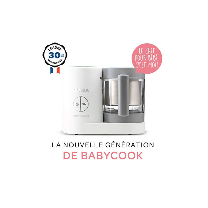 BEABA Cuiseur vapeur-mixeur pour bébé Babycook blanc/gris