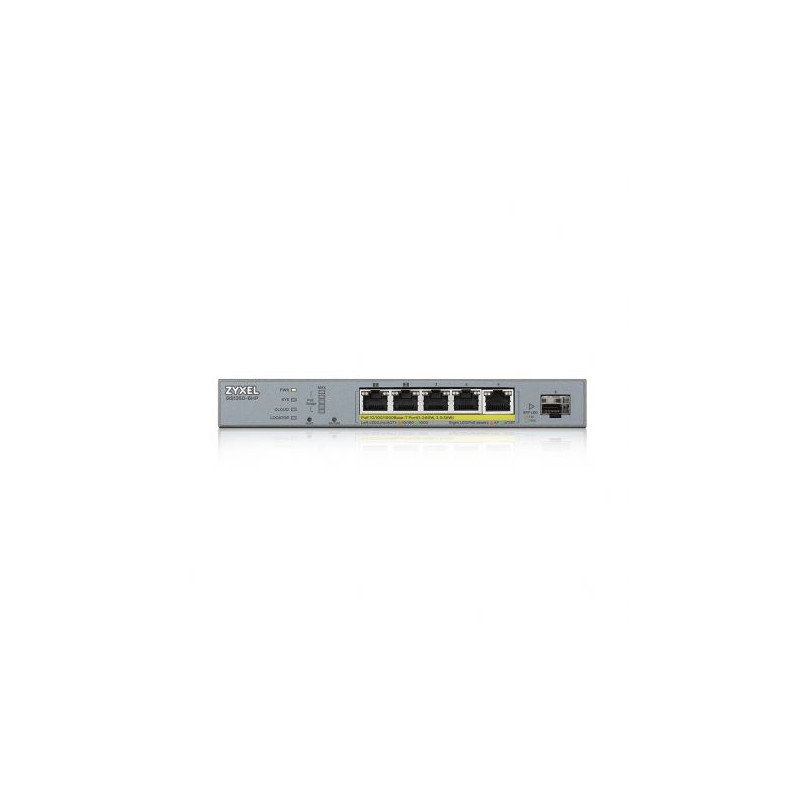 Zyxel GS1350-6HP-EU0101F 5x GB-LAN (PoE+), 1x Gigabit SFP (Uplink) Zyxel GS1350-6HP-EU0101F 5x GB-LAN (PoE+), 1x Gigabit SFP (Uplink)