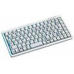 CHERRY G84-4100 COMPACT KEYBOARD Clavier filaire miniature, USB/PS2, gris clair, AZERTY...