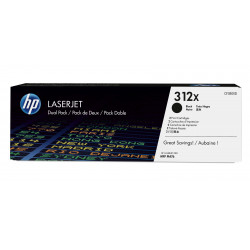 HP 312X pack de 2 toners LaserJet Noirs grande capacité authentiques