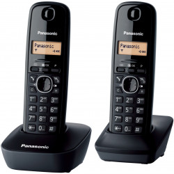 ﻿Panasonic KX-TG1612FRH Duo Téléphone Sans Fil Sans Répondeur Noir
