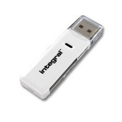 Integral INCRSDMSD lecteur de carte mémoire USB 2.0 Blanc