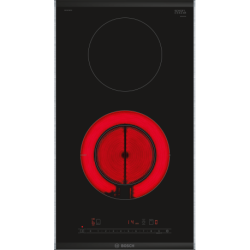 Série 6, Domino électrique, 30 cm, Noir, avec cadre, PKF375FP2E