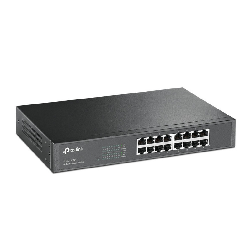 TP-LINK TL-SG1016D Non-géré Gigabit Ethernet (10/100/1000) Noir