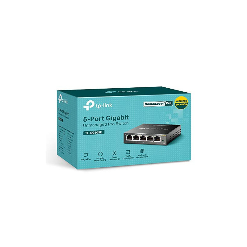 TP-LINK TL-SG105E L2 Gigabit Ethernet (10/100/1000) Noir
