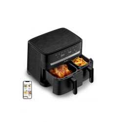 Friteuse sans huile Moulinex Moulinex Friteuse a air Air Fryer Easy Fry Dual 2 tiroirs ...