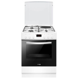 FACM2007B-Cuisiniere Fagor Mixte 60X60 Pyrolyse blanche