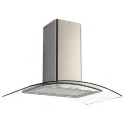 GHI9100IX-Hotte Ilot GLEM 90cm Inox et verre