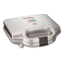 Moulinex Ultracompact Plastic gaufrier et appareil à croque-monsieur 700 W Argent