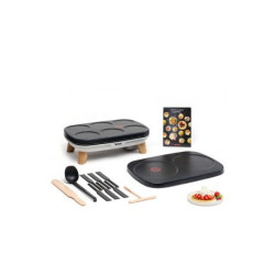Crêpière Tefal Gourmet avec 2 plaques 1100 W Gris
