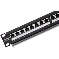 TRENDnet TC-P24C6AS Panneau de brassage blindé 1U 24 ports Cat6A 1000BASE-T/10GBASE-T c...