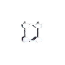 800811-ERARD Mâchoires + vis et écrous pour mâts Ø25 à 50 mm - Finition zinc bleu