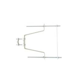 800860-ERARD 1 Paire de fixations murales déport 22 cm, acier 45 x 5 mm, entraxe de per...