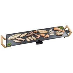 Bestron Plancha/Plaque de cuisson Teppanyaki XXL au design asiatique, Avec poignées en...