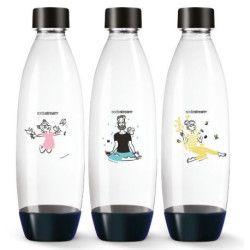 Lot de 3 bouteilles 1 L Noires - Fuse Édition Limitée