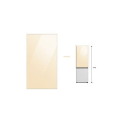 Façade Réfrigérateur et Congélateur Samsung PANNEAU HAUT 185cm CLEAN VANILLA - RA-B23EU...