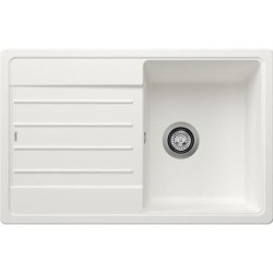 522203-BLANCO Évier à encastrer en silgranit blanc, Cuve et égouttoir, 78x50x19