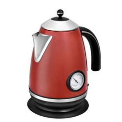 Team Kalorik Bouilloire Electrique sans Fil 1.7 Litre en Inox, 2000 W, Indicateur de te...