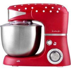Team Kalorik Robot Pâtissier avec Bol Inox 5 litres, 6 vitesses, 4 accessoires, 1 000 ...