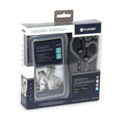 Platinet PM1070GR écouteur/casque Avec fil Crochets auriculaires Sports Gris