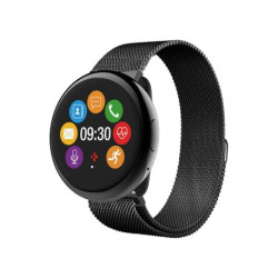 Montre connectée My Kronoz ZEROUND 2 HR PREMIUM NOIRE AVEC BRACELET MILANAIS NOIR