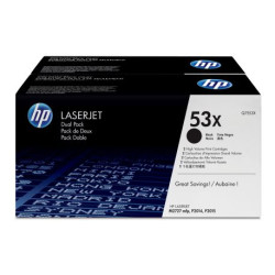 HP 53X pack de 2 toners LaserJet noir grande capacité authentiques
