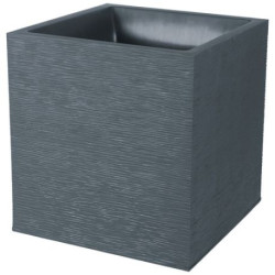 Pot carré Graphit gris anthracite