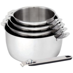 Série 4 casseroles 14/20 cm + 1 poignée amovible - Move On - KITCHEN FUN