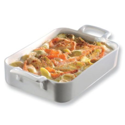 Plat rectangle 30 x 21.5 x 6.5 cm Blanc - Belle Cuisine