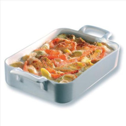 Plat rectangle 34 x 25 x 6.5 cm Blanc - Belle Cuisine