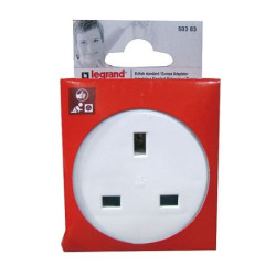 Adaptateur 2P+T Angleterre/France s/c