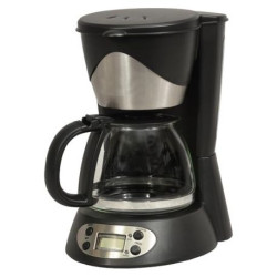 Cafetière filtre 6 tasses programmable Noire & Inox - KSMD230T