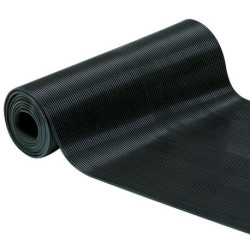 TAPIS FINES STRIES NOIR EP3MM    1X10M