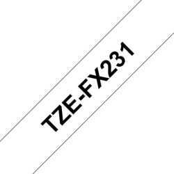 Brother TZE-Schriftbandkassette TZESchriftbandkassette TZe-FX231 TZeFX231 White Black (TZE-FX231) (TZEFX231)