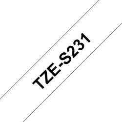 Brother TZE-Schriftbandkassette TZESchriftbandkassette TZe-S231 TZeS231 White Black (TZES231)