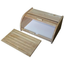 Boîte à pain + planche Hévéa