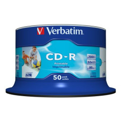 Verbatim CD-R AZO Wide Inkjet Printable no ID 700 Mo 50 pièce(s)