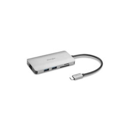 KENSINGTON UH1400P - Station d`Accueil Mobile USB-C Universelle 8-en-1 Sans Pilote, 8 Ports, Transfert