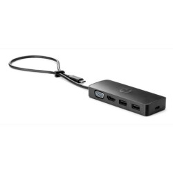 HP USB-C Travel Hub G2 Avec fil USB 3.2 Gen 1 (3.1 Gen 1) Type-C Noir