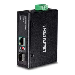 TRENDnet Hardened INDUSTR SFP to GIGABIT UPOE Media Converter