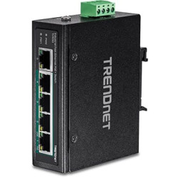 TRENDnet 5-Port IND.Fast ETH POE+ Switch DIN-Rail