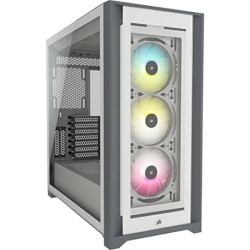 Corsair iCUE 5000X RGB Moyen-Tour Connecté en Verre Trempé Boîtier (Quatre Panneaux en Verre Trempé, Système