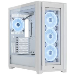 Corsair iCUE 5000X RGB QL Edition Boîtier moyen-tour (Quatre ventilateurs CORSAIR QL120 RGB, CORSAIR iCUE Lighting