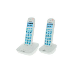 Logicom Confort 250 Duo Téléphone Sans Fil Sans Répondeur Blanc Senior