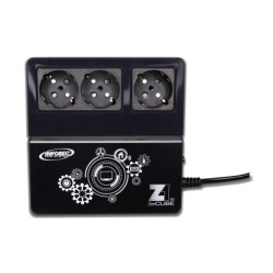 INFOSEC- Onduleur Z1 Zenergy Cube EX 400 VA, 3 prises secourues, Noir