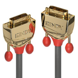 Lindy 36216 câble DVI 15 m DVI-D Or