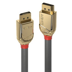 LINDY 5m DisplayPort Cable Gold Line Resolution: 4096x2160 60Hz 4:4:4 10bit