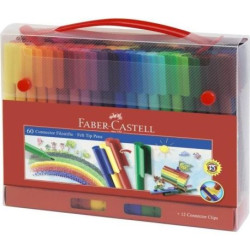 FABER-CASTELL Koffer Connector Filzstifte 60-teilig