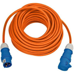 Brennenstuhl Rallonge de camping CEE - 230 V - 25 m - Câble H07RN-F 3G2,5 - Orange - Câble d`alimentation de
