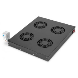 Unité de ventilation DIGITUS pour rack 19` (1HE), ou montage sur le toit dans l`armoire serveur et réseau